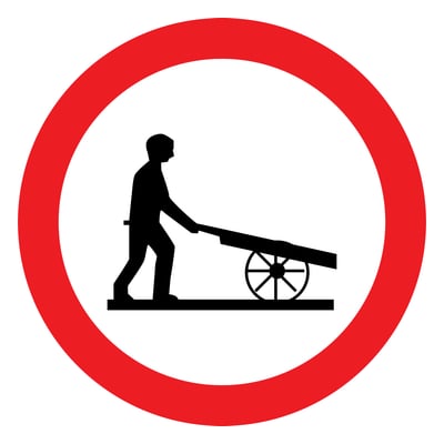 Движение ручных тележек запрещено